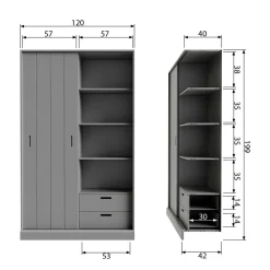 Woood Schuifdeurkast Move