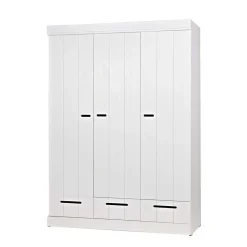 Woood Woood Connect Kast 3-Deurs Met Lade - Grenen - Wit - 195X140X53