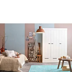 Woood Woood Connect Kast 3-Deurs Met Lade - Grenen - Wit - 195X140X53