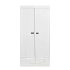 Woood Woood Connect Kast 2-Deurs Met Lade - Grenen - Wit - 195X94X53 Connect
