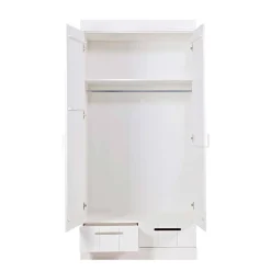 Woood Woood Connect Kast 2-Deurs Met Lade - Grenen - Wit - 195X94X53 Connect