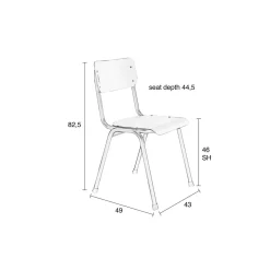 Zuiver Back To School Tuinstoel (Set Van 2)