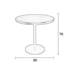 Zuiver Bistrotafel Albert ( 80 Cm)