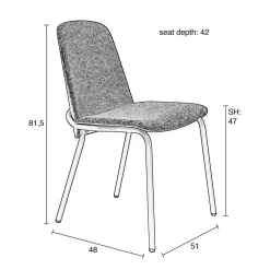 Zuiver Eetkamerstoel (Set Van 2) Clip