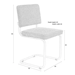 Zuiver Eetkamerstoel (Set Van 2) Ridge Soft