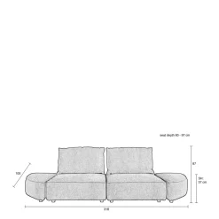 Zuiver Hunter 3-Zitsbank