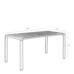 Zuiver Tuintafel Vondel (96,7X214 Cm)