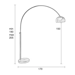 Zuiver Vloerlamp Metal Bow